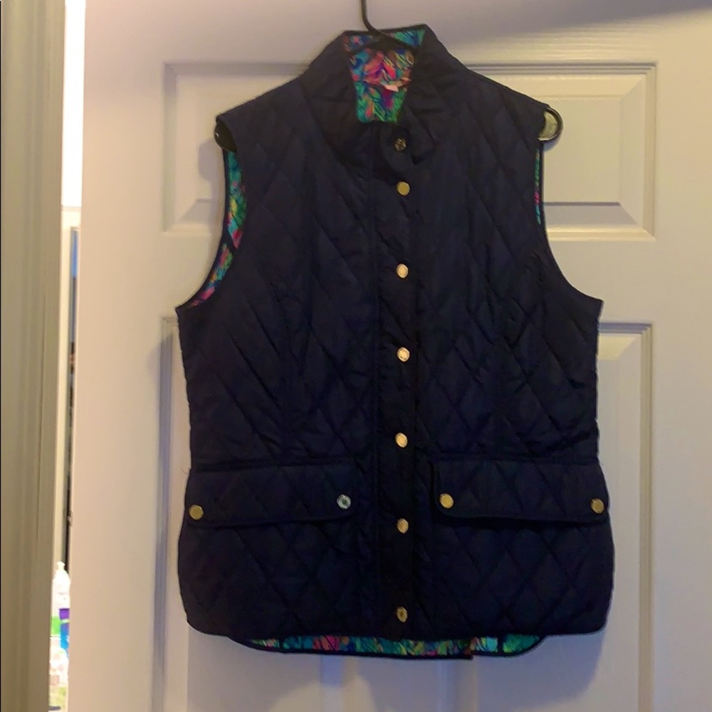 Navy Blue Lilly Pulitzer quilted vest